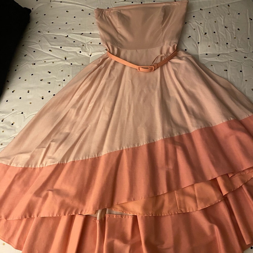 White house black market strapless dress